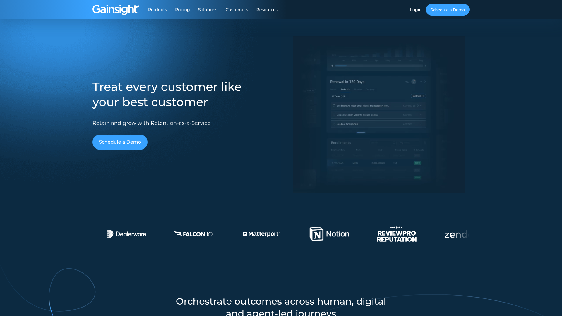 7. Gainsight — The Enterprise Standard (NOT for Startups) interface