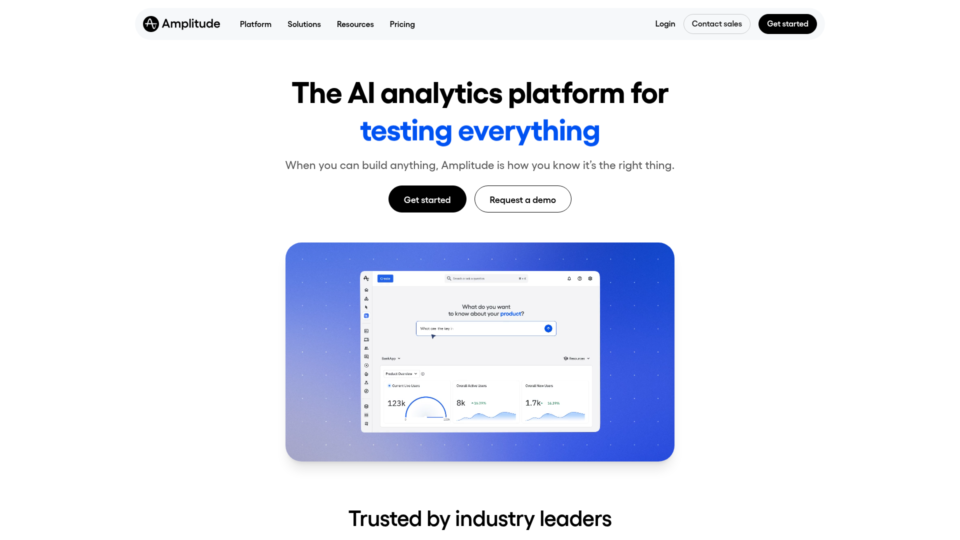 Amplitude — Best for Behavioral Depth interface