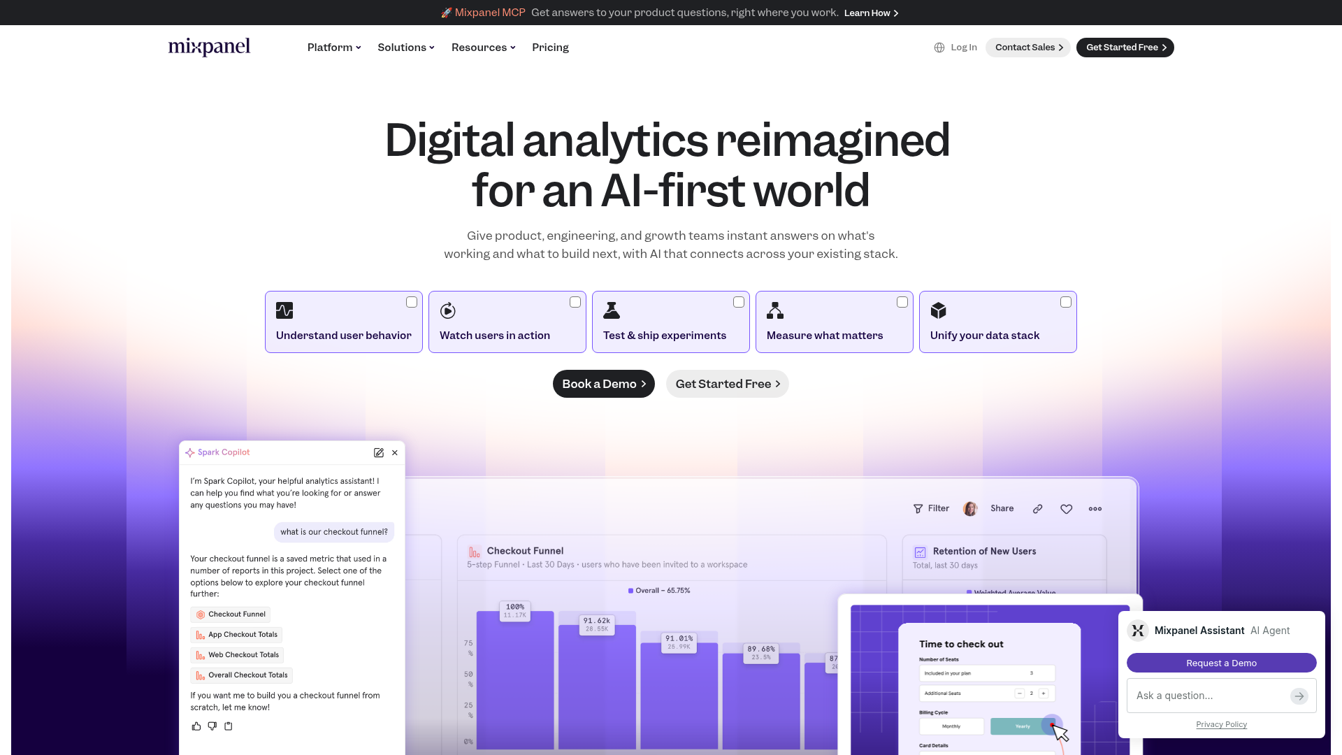 Mixpanel — Best for Funnel Optimization interface